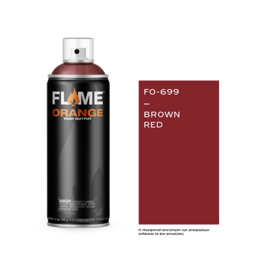 Spray Flame Orange 400ml, Brown Red